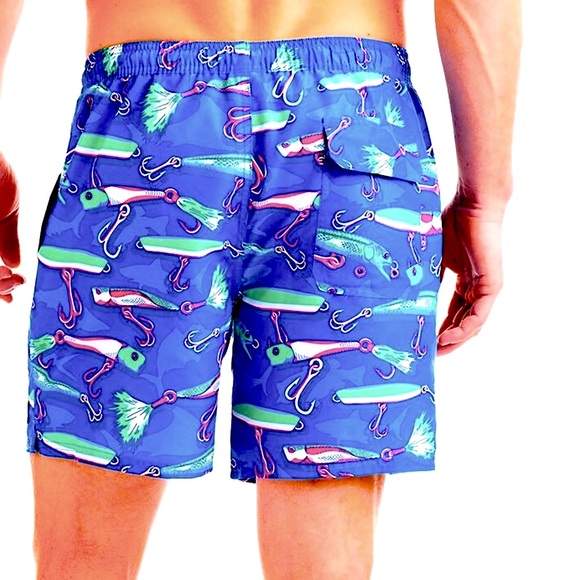 Vineyard Vines SMALL x 7” Lures Chappy swim trunks fly fishing board shorts EUC - Picture 1 of 10